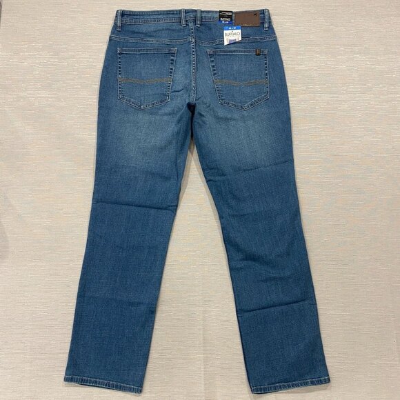 Buffalo David Bitton Jack Jeans Mens 36 x 32 Slim Fit Straight Medium Wash Denim - Picture 3 of 13